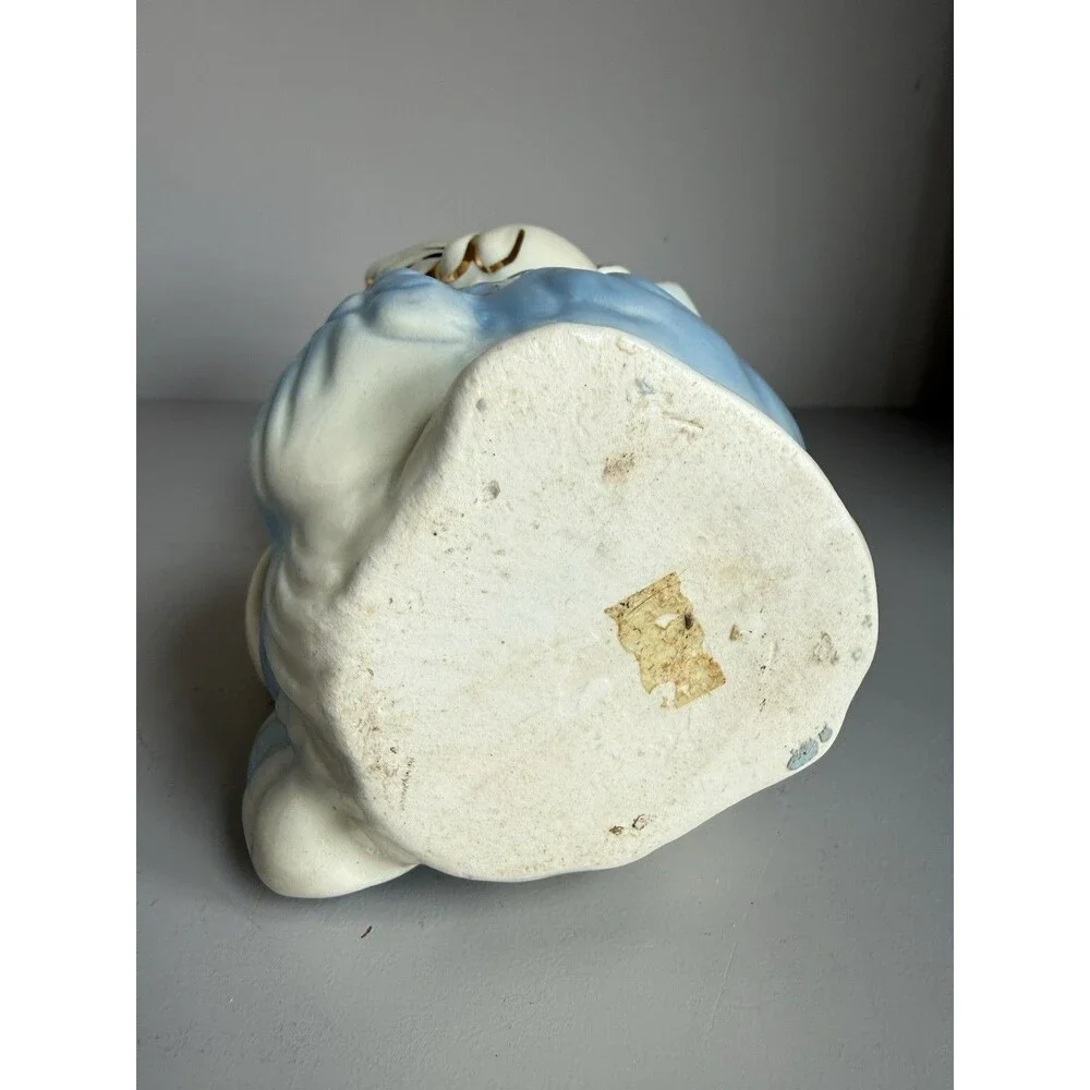 Vintage Shawnee Pottery Blue Bird Owl Water Pitcher Creamer Chickadee Planter